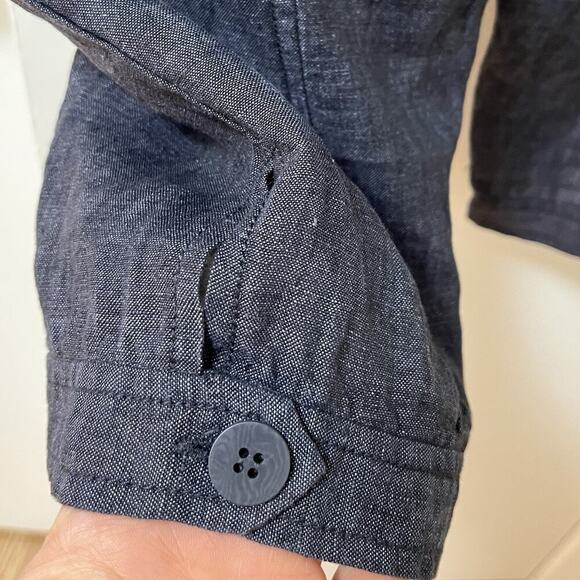 Eileen Fisher Organic Linen Easy Ankle Pants Size 3X Denim Blue Coastal NWT - Picture 5 of 8